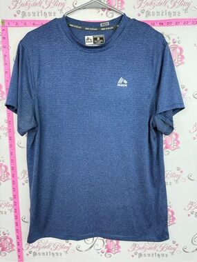 RBX tshirt workout Blue Striped Performance Tee